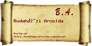 Budaházi Arnolda névjegykártya